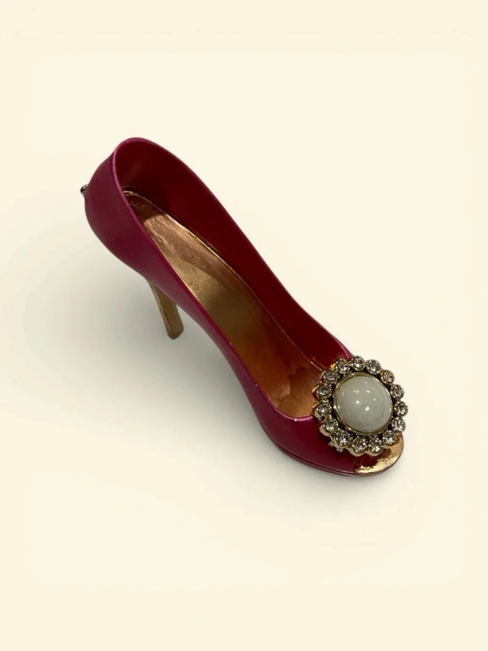Ashland Pink High Heel Shoe Glass Ornament